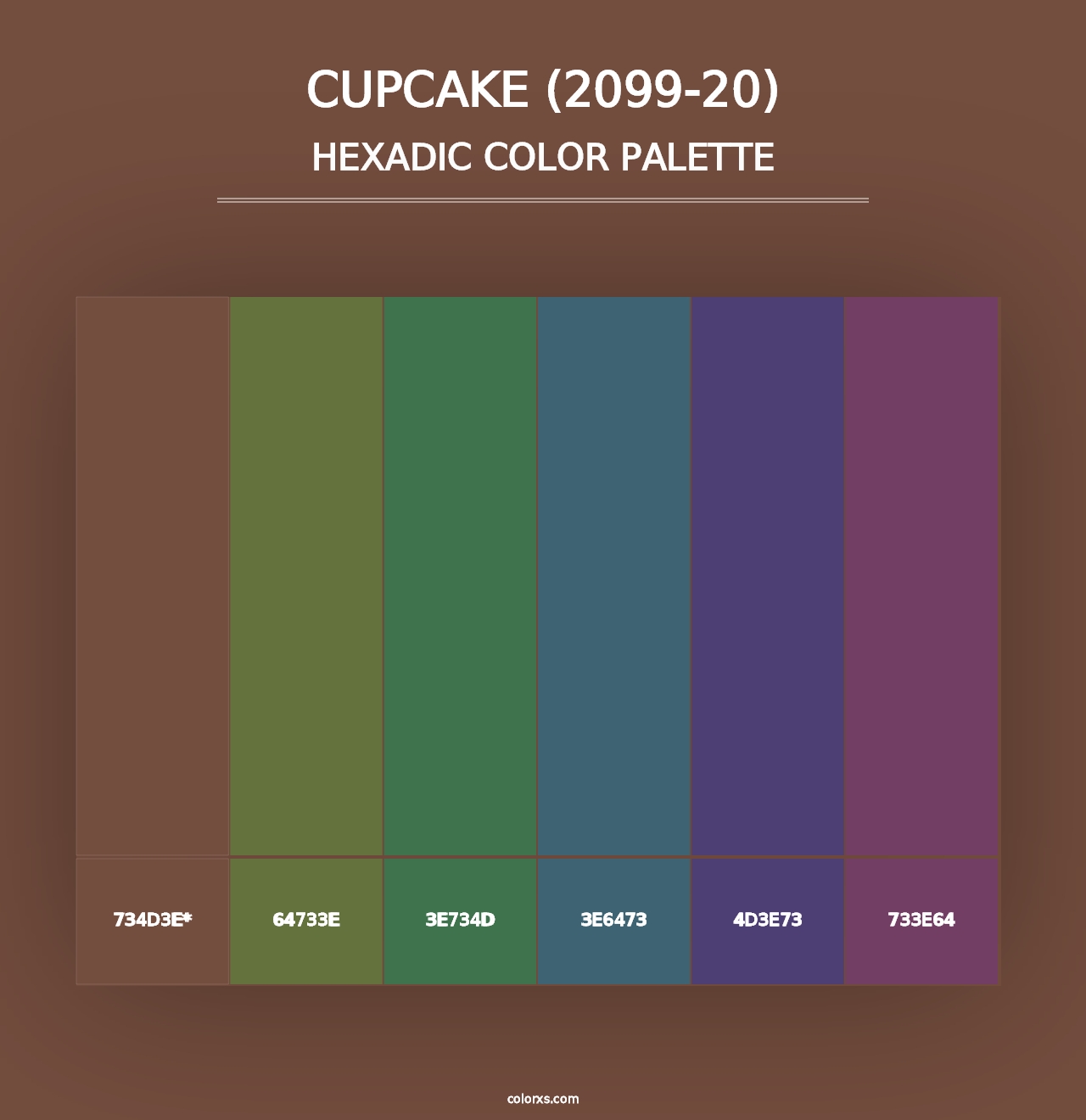 Cupcake (2099-20) - Hexadic Color Palette