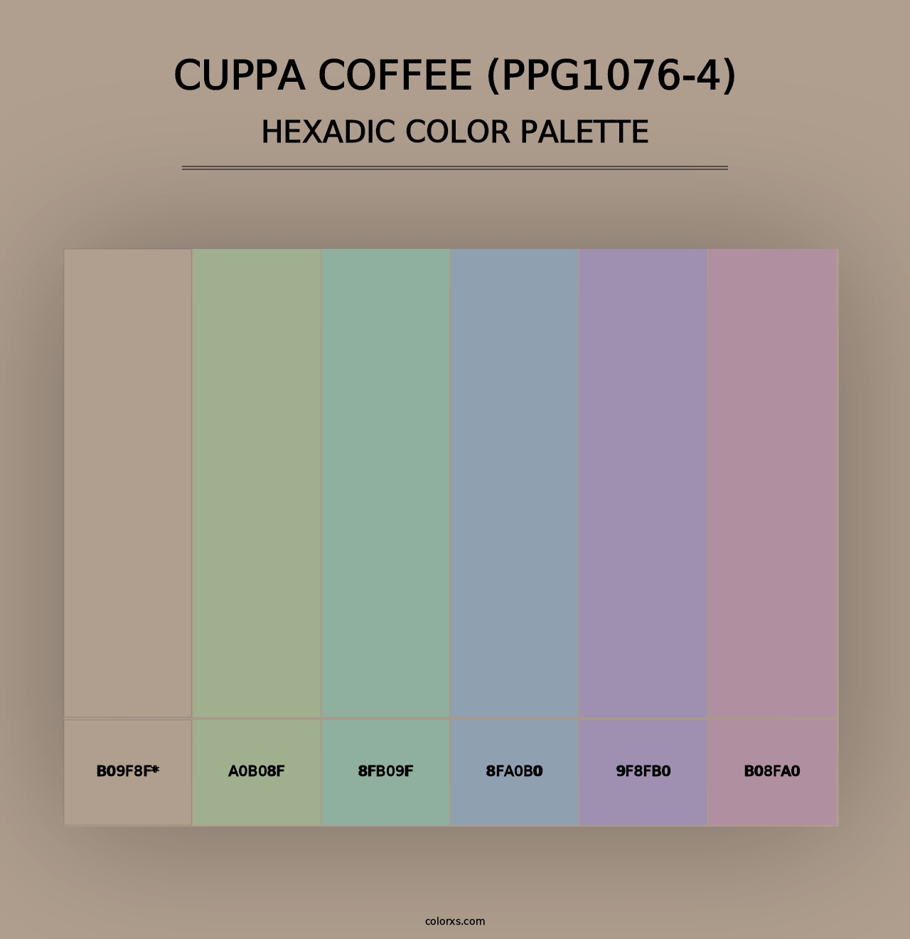 Cuppa Coffee (PPG1076-4) - Hexadic Color Palette