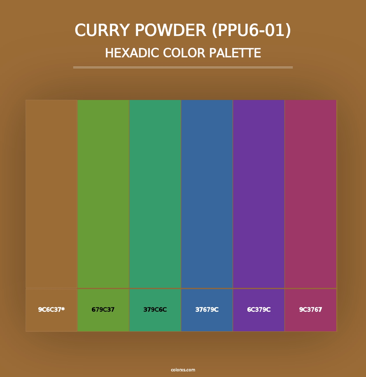 Curry Powder (PPU6-01) - Hexadic Color Palette