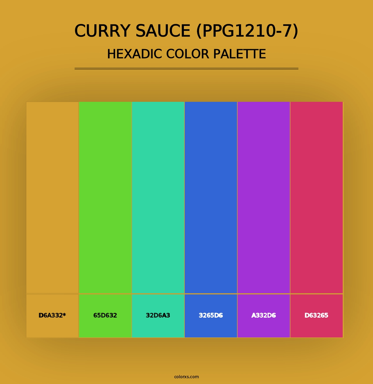 Curry Sauce (PPG1210-7) - Hexadic Color Palette