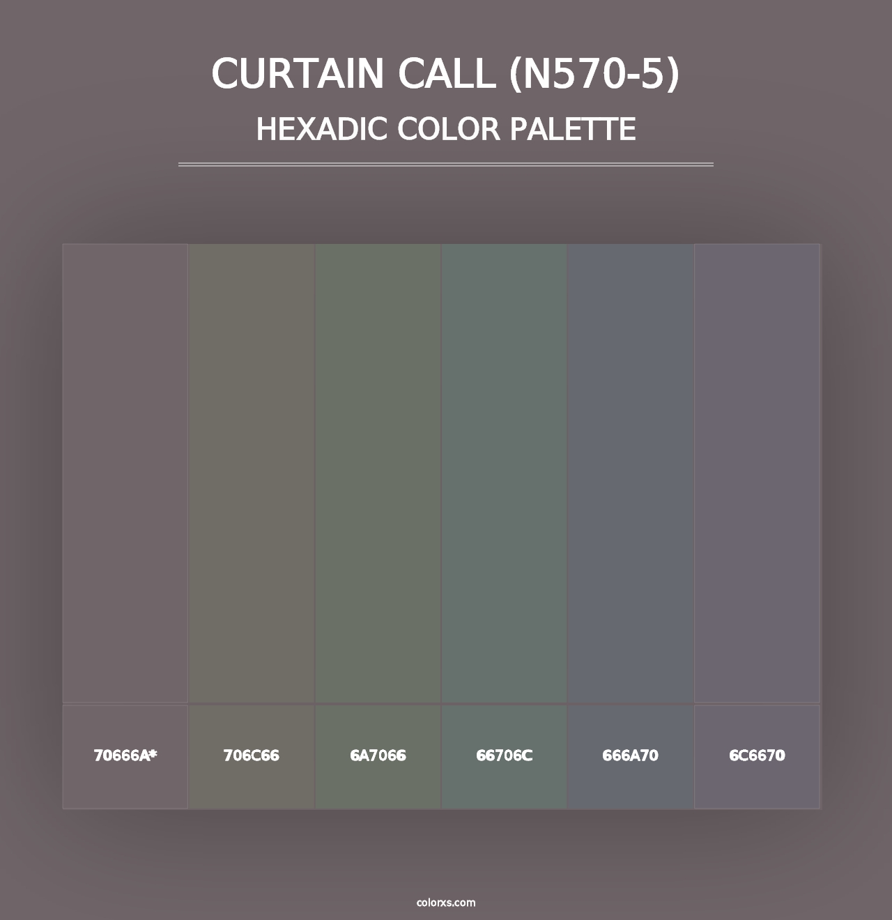 Curtain Call (N570-5) - Hexadic Color Palette