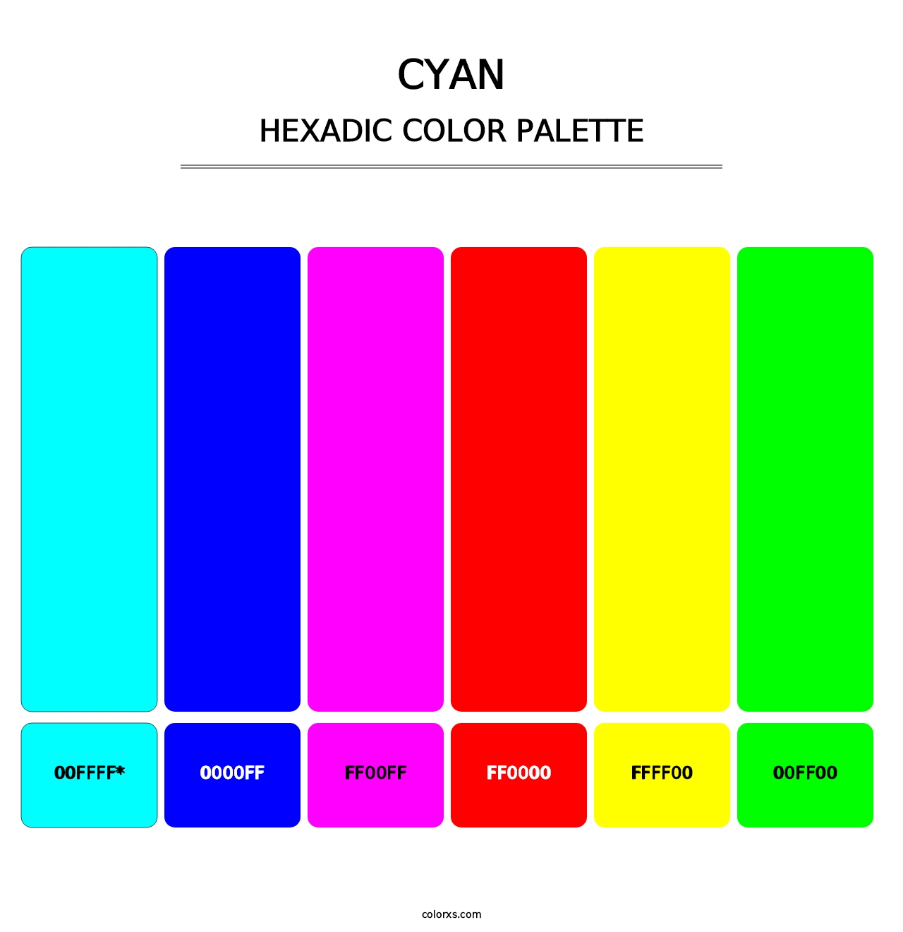 Cyan - Hexadic Color Palette