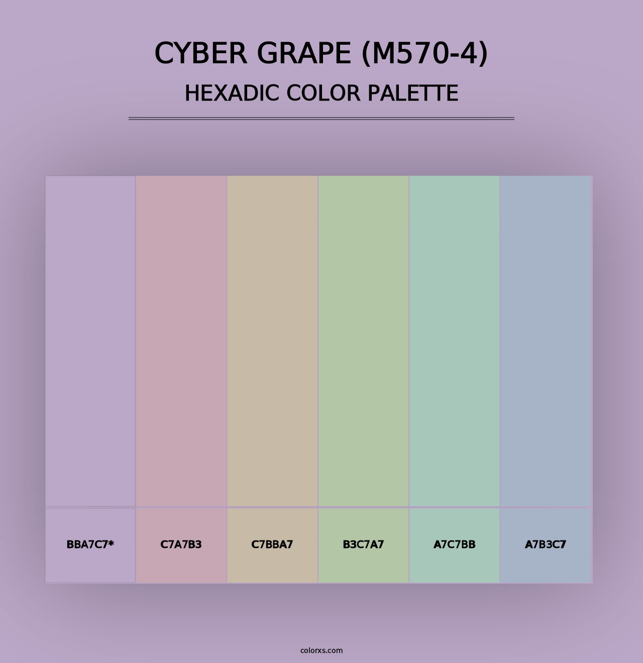 Cyber Grape (M570-4) - Hexadic Color Palette