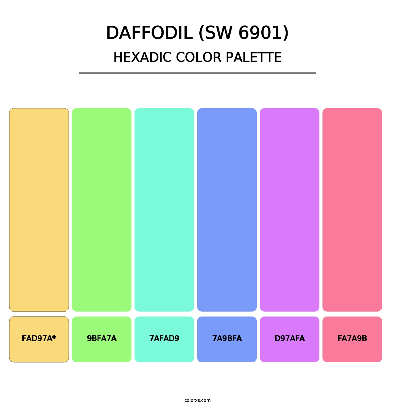 Daffodil (SW 6901) - Hexadic Color Palette