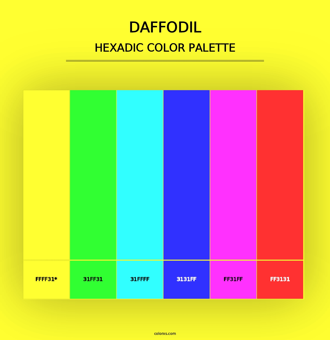 Daffodil - Hexadic Color Palette