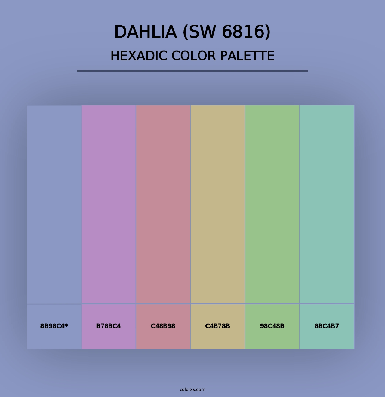 Dahlia (SW 6816) - Hexadic Color Palette