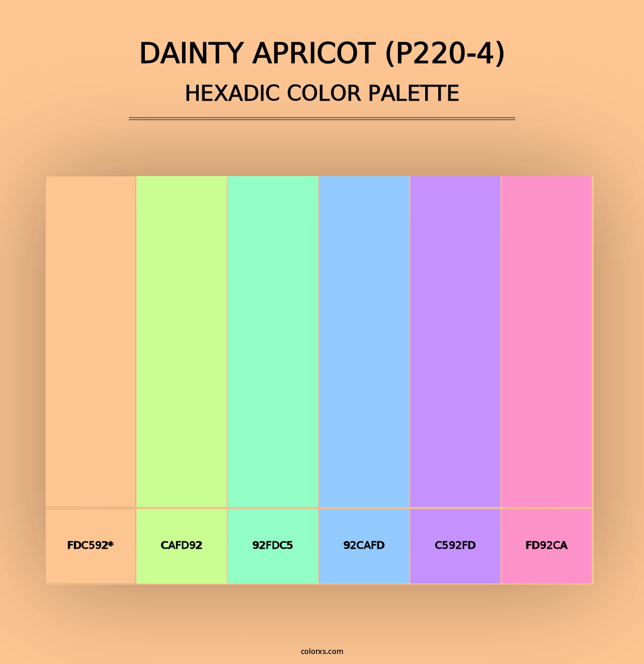 Dainty Apricot (P220-4) - Hexadic Color Palette