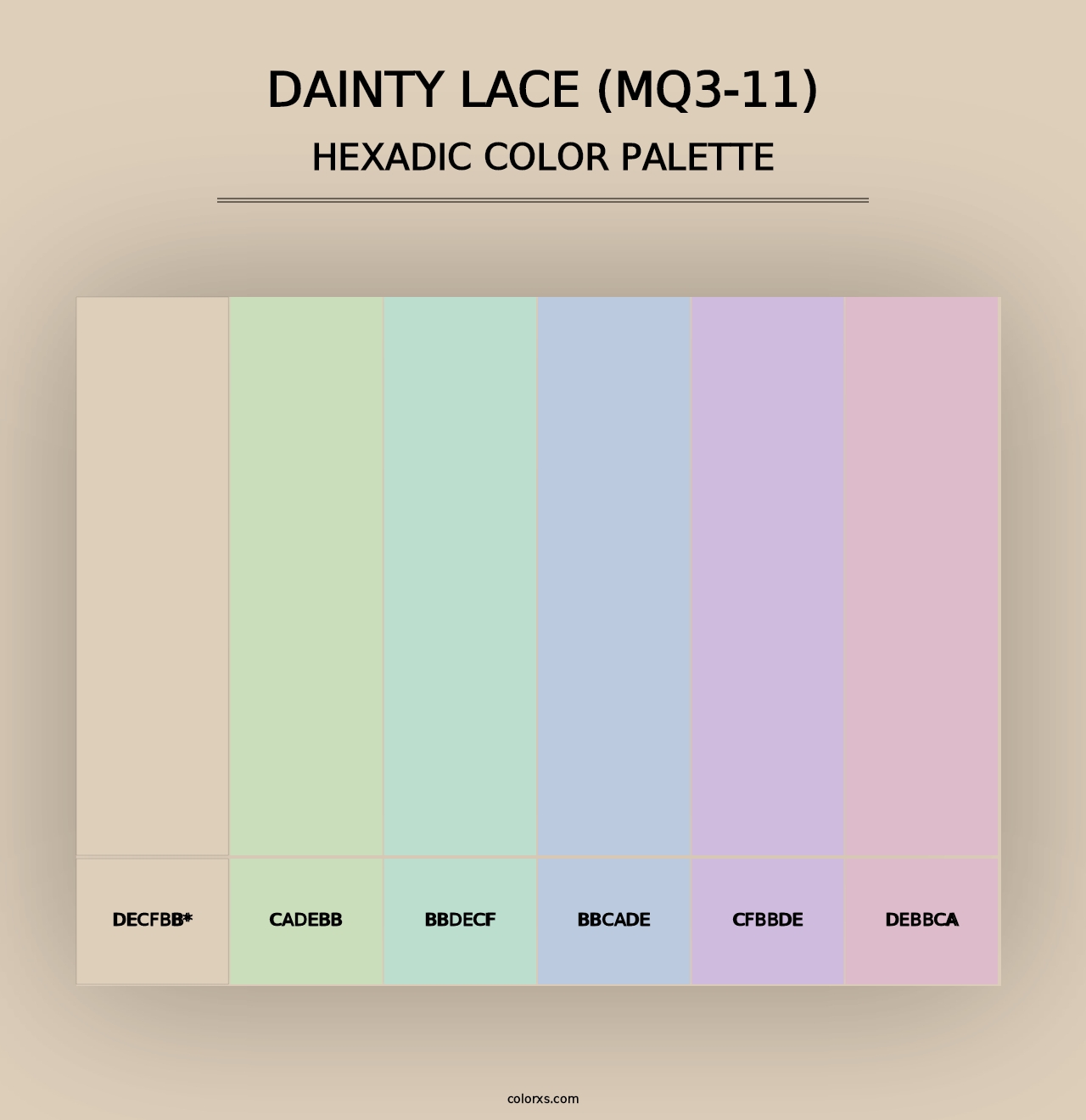 Dainty Lace (MQ3-11) - Hexadic Color Palette