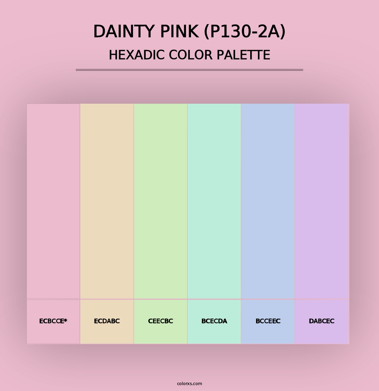 Dainty Pink (P130-2A) - Hexadic Color Palette