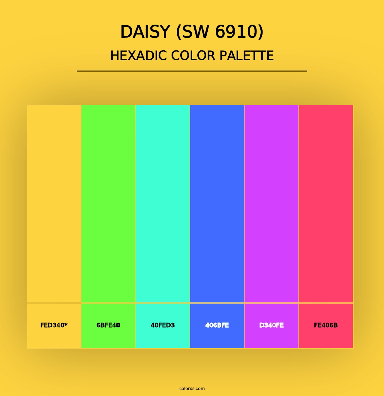 Daisy (SW 6910) - Hexadic Color Palette