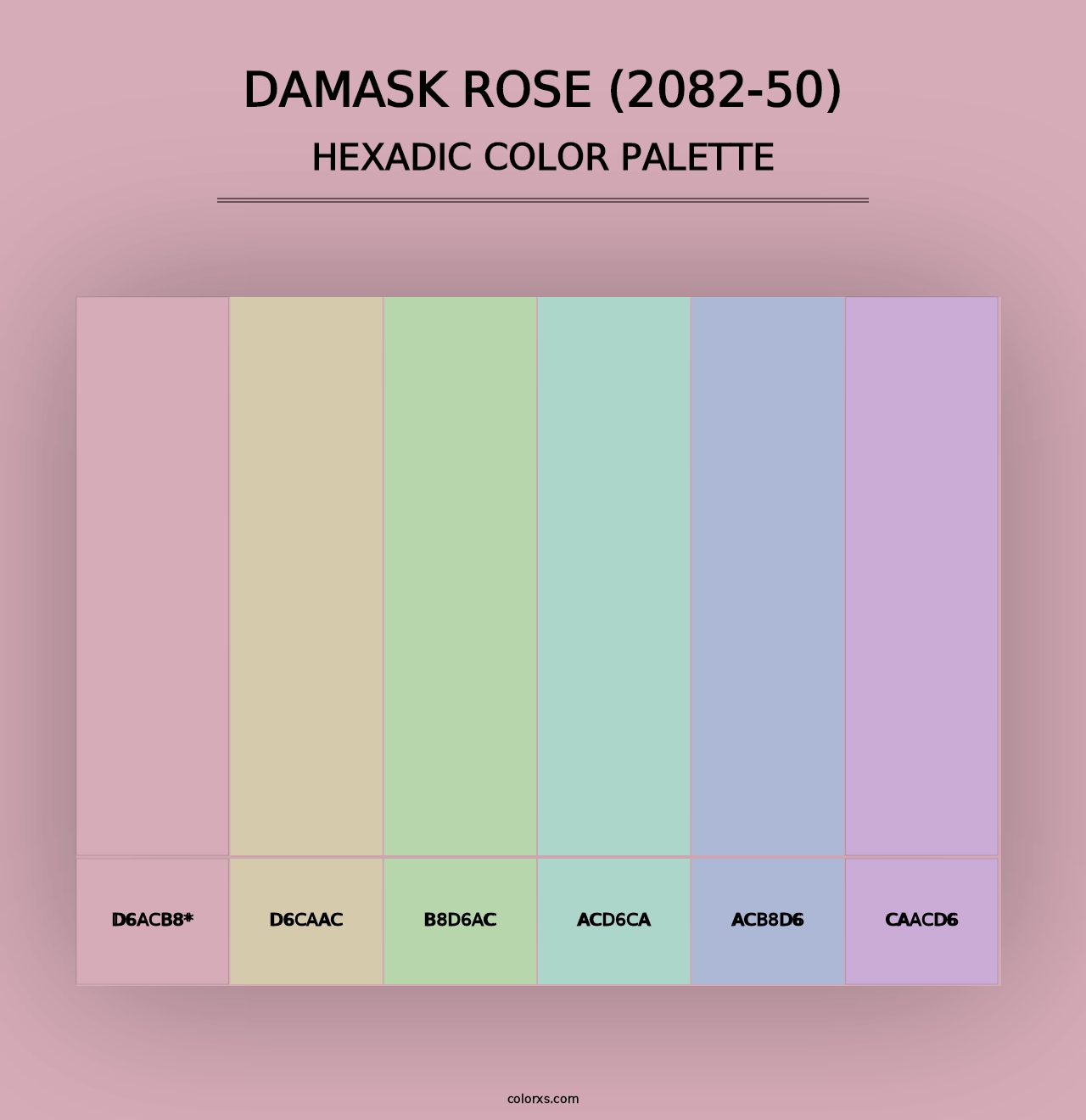 Damask Rose (2082-50) - Hexadic Color Palette