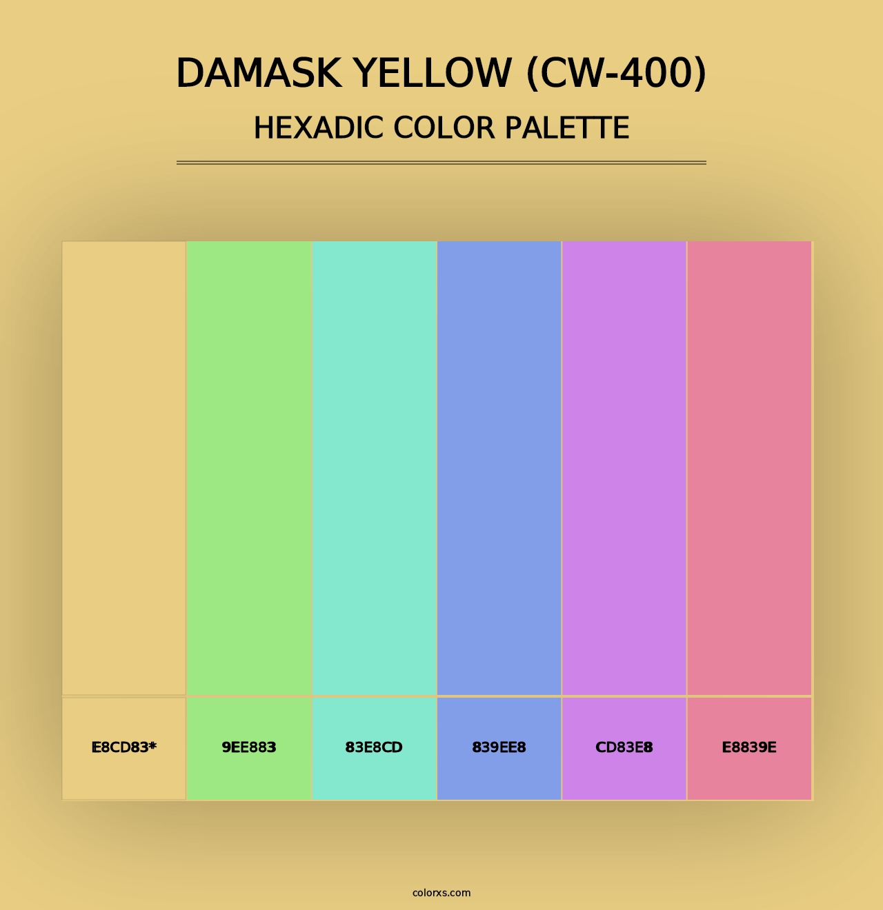 Damask Yellow (CW-400) - Hexadic Color Palette