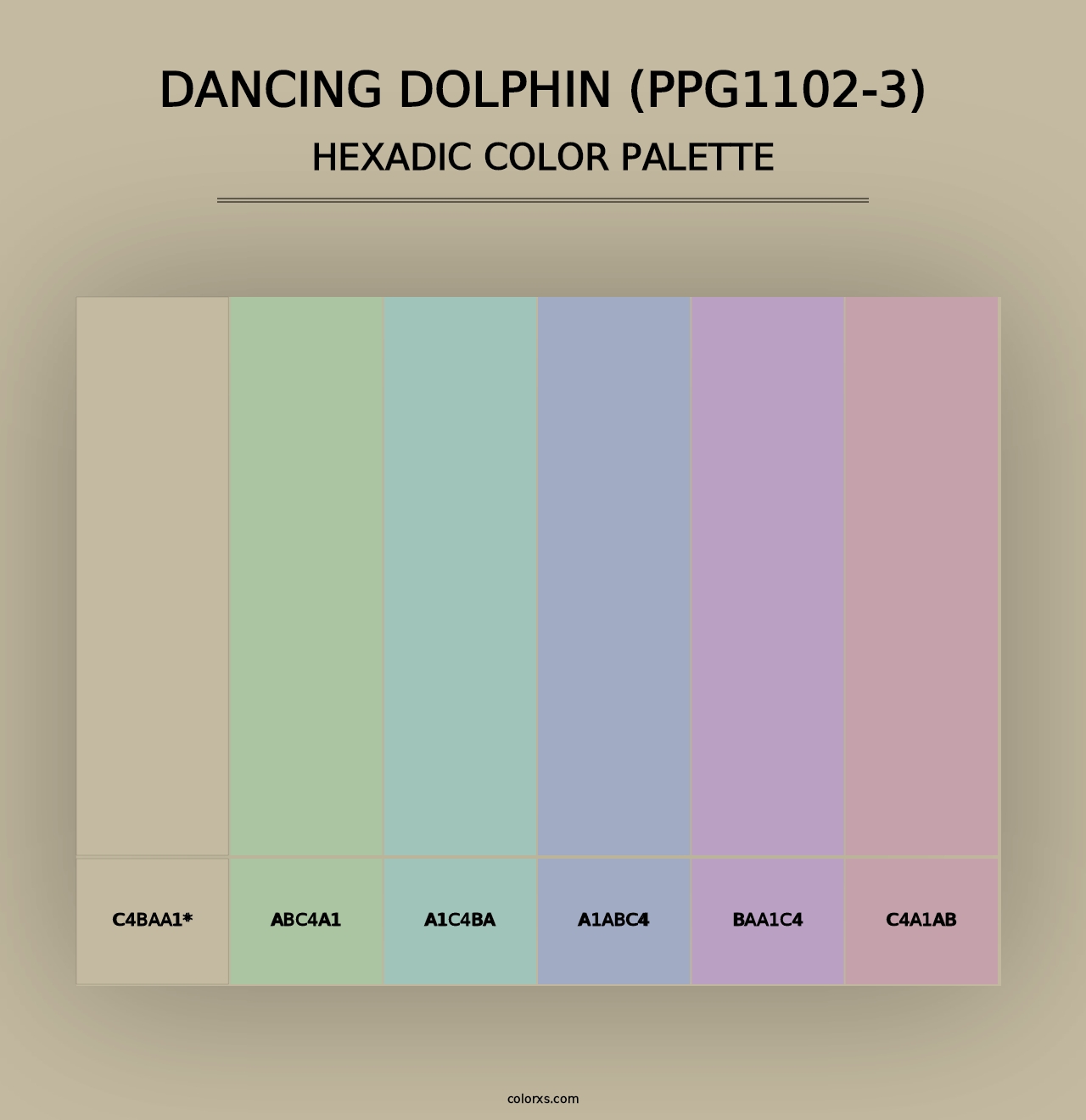 Dancing Dolphin (PPG1102-3) - Hexadic Color Palette