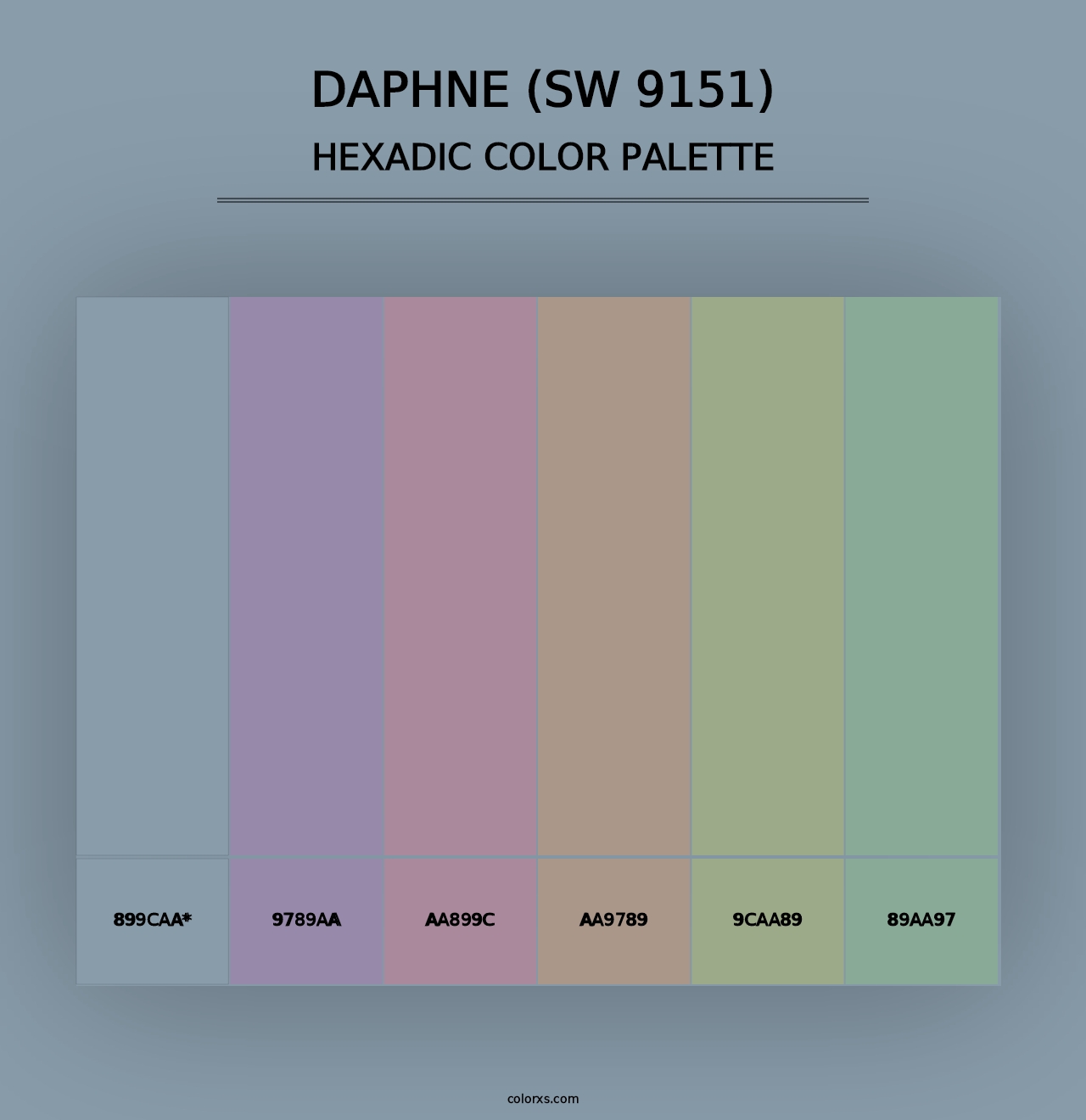 Daphne (SW 9151) - Hexadic Color Palette