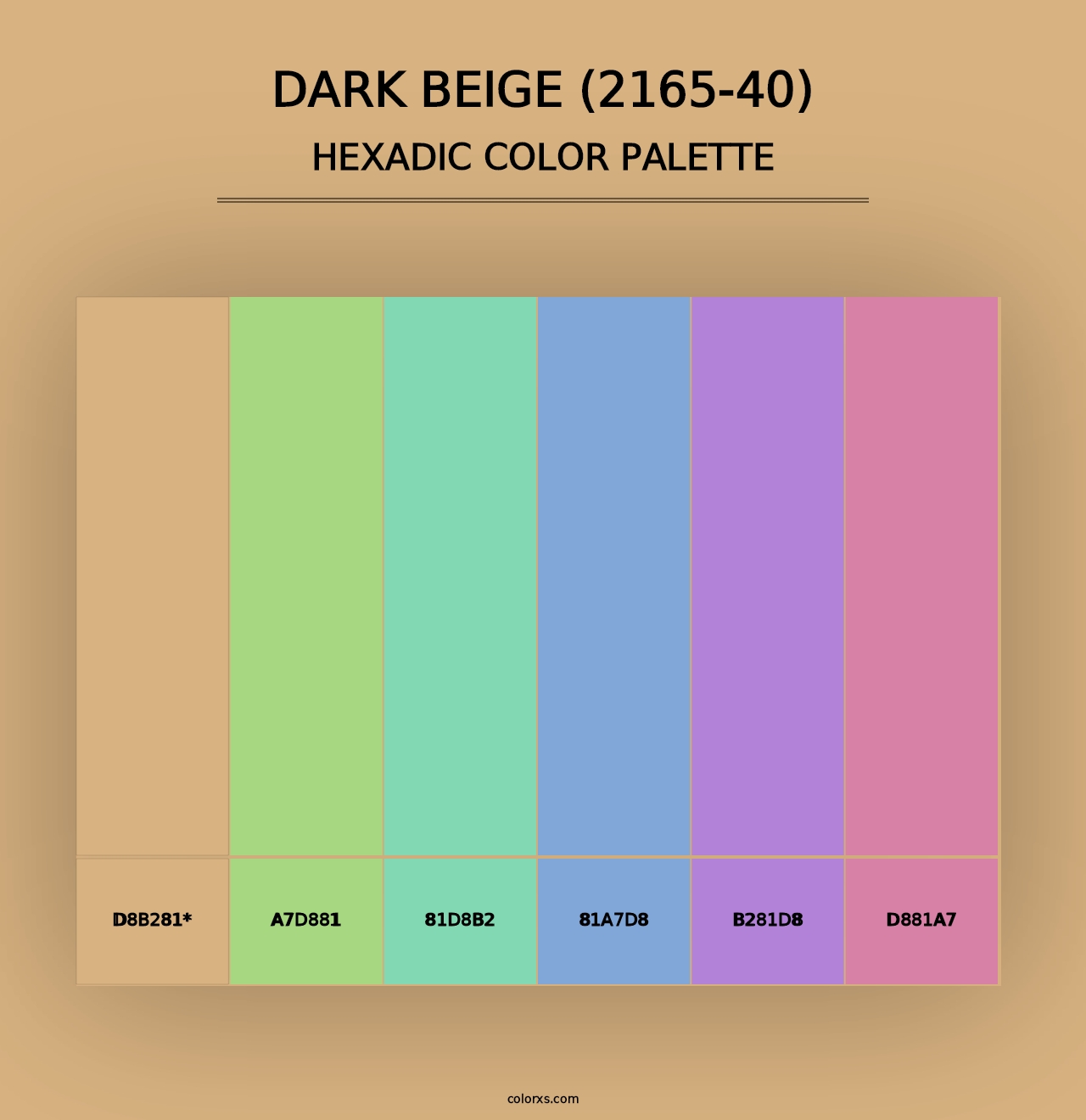 Dark Beige (2165-40) - Hexadic Color Palette