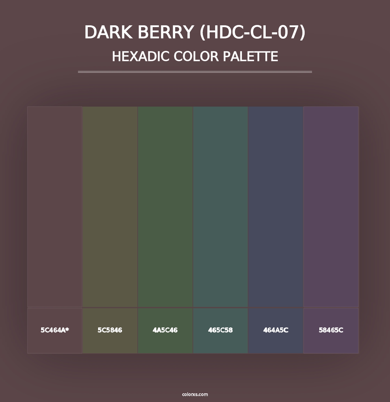 Dark Berry (HDC-CL-07) - Hexadic Color Palette