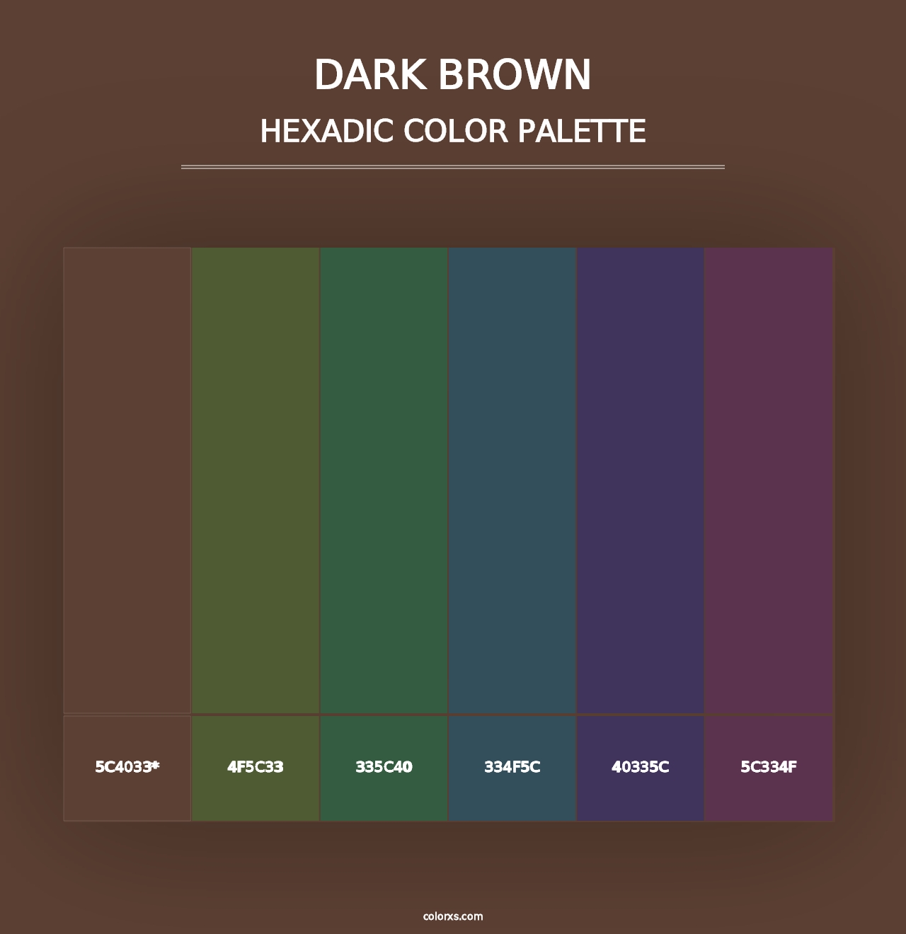 Dark Brown - Hexadic Color Palette