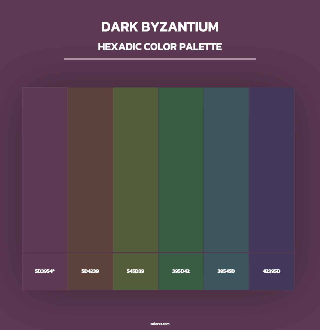 Dark Byzantium - Hexadic Color Palette