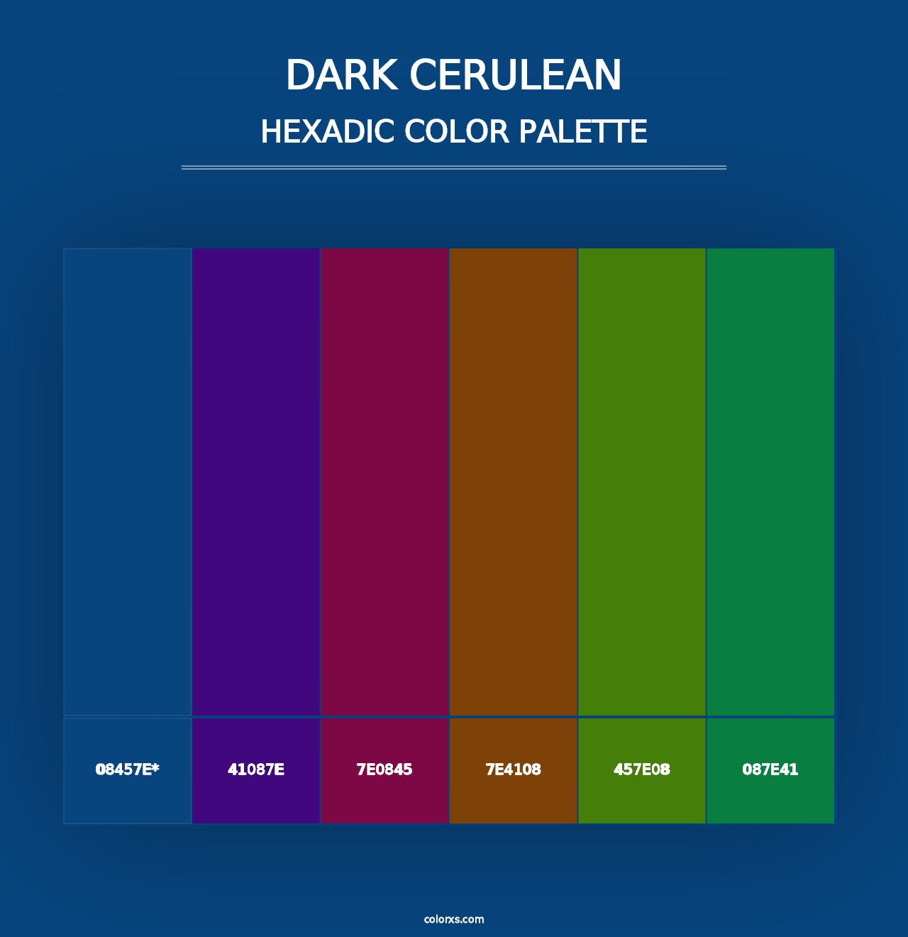 Dark Cerulean - Hexadic Color Palette