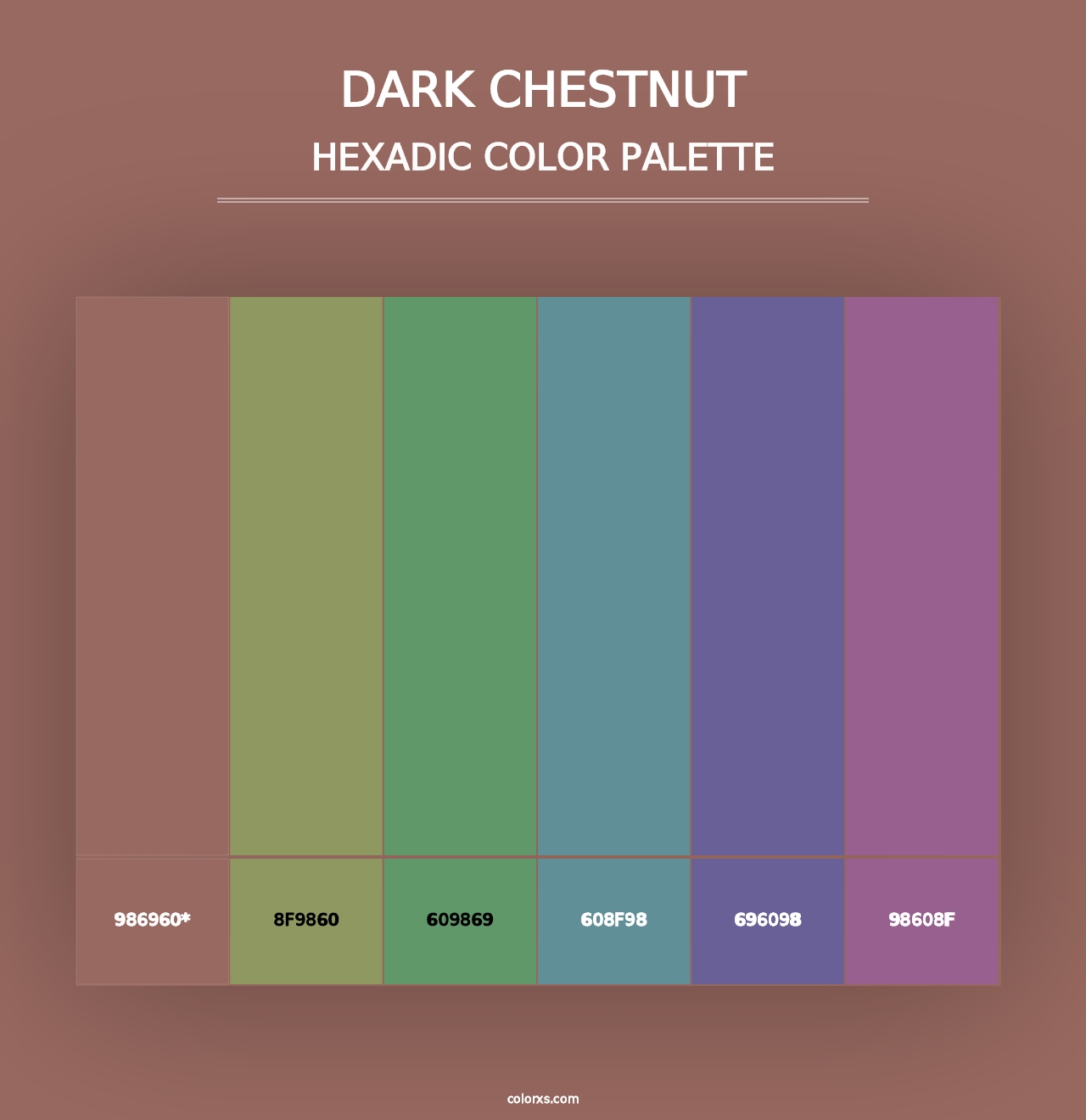 Dark Chestnut - Hexadic Color Palette