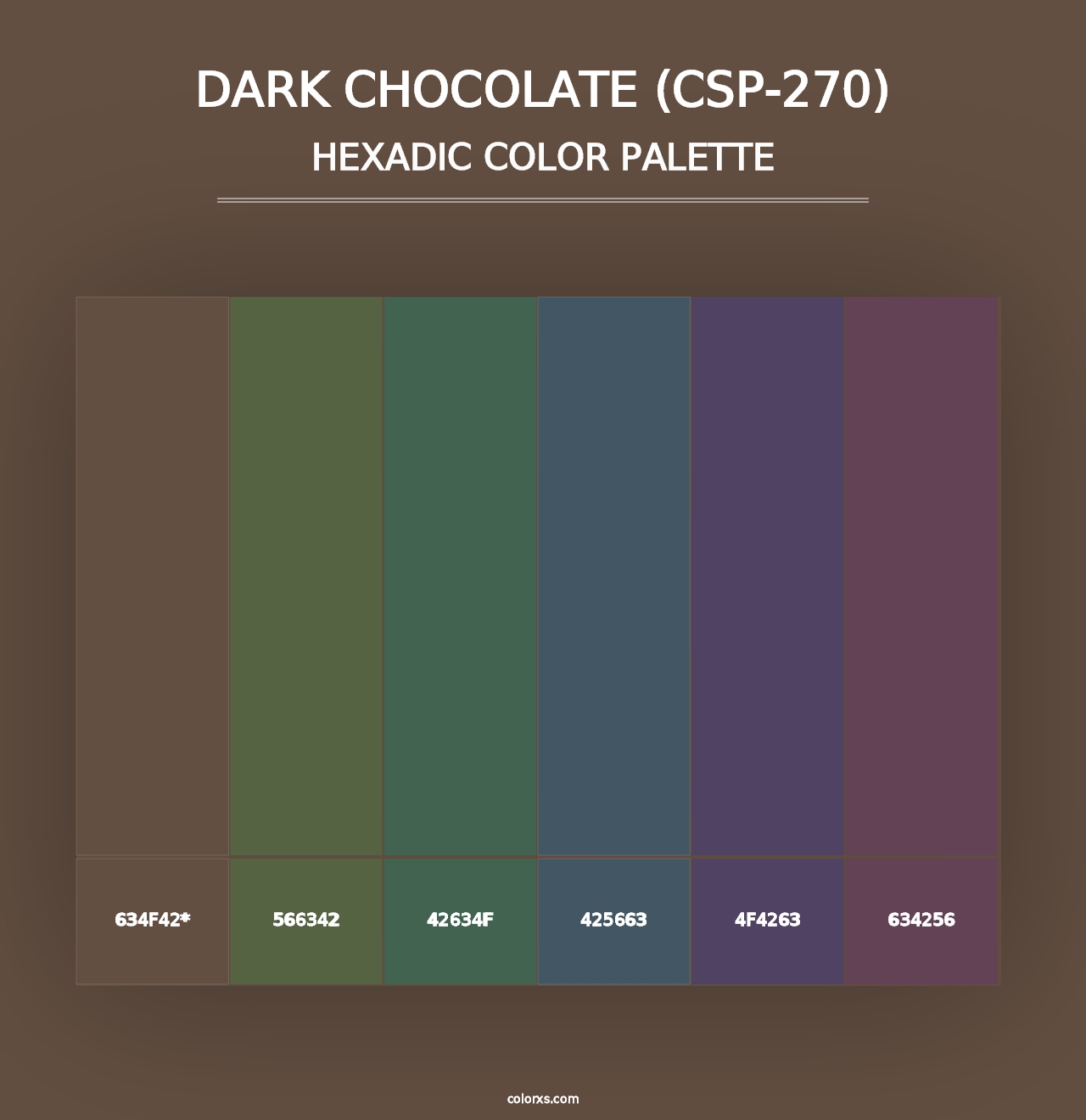 Dark Chocolate (CSP-270) - Hexadic Color Palette