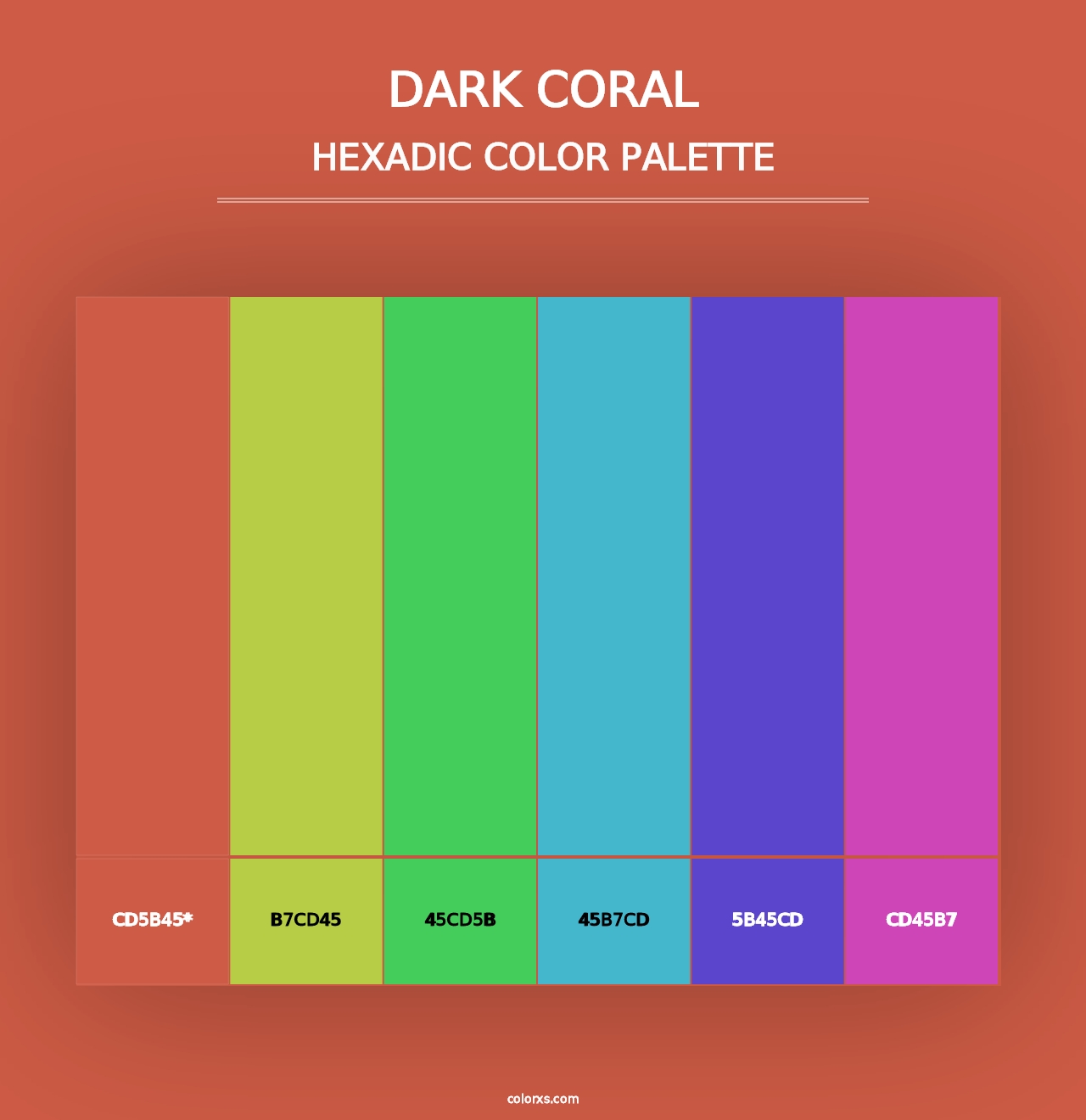 Dark Coral - Hexadic Color Palette