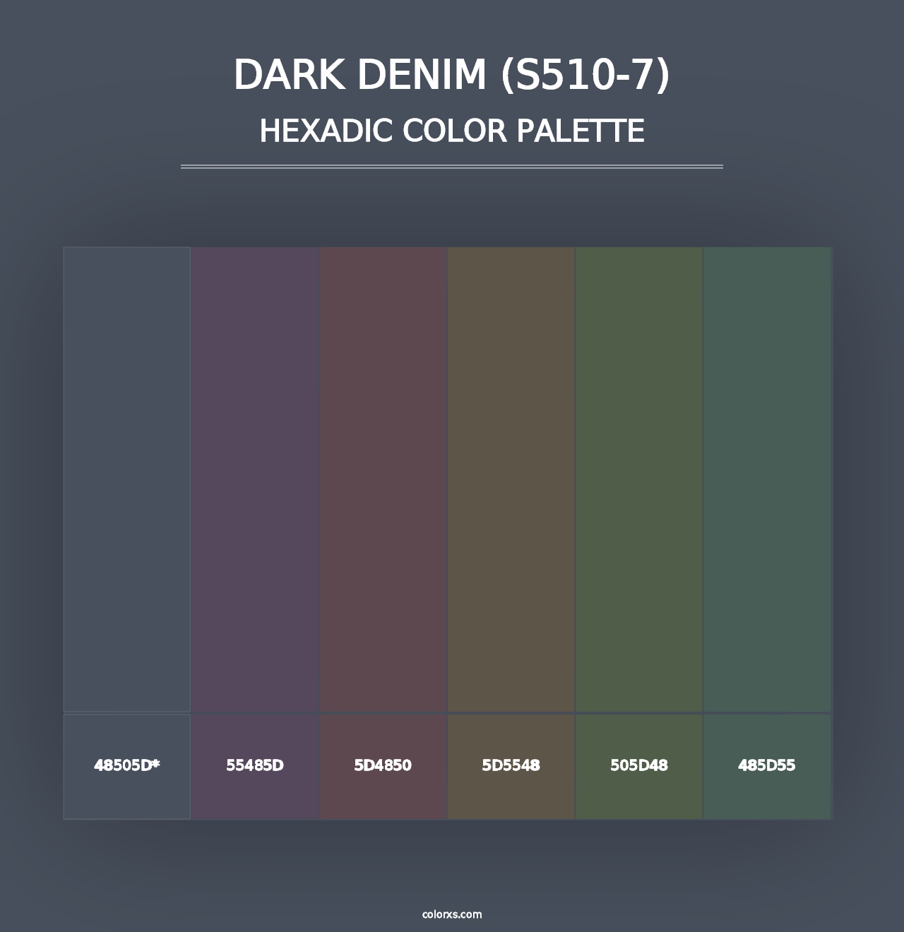 Dark Denim (S510-7) - Hexadic Color Palette