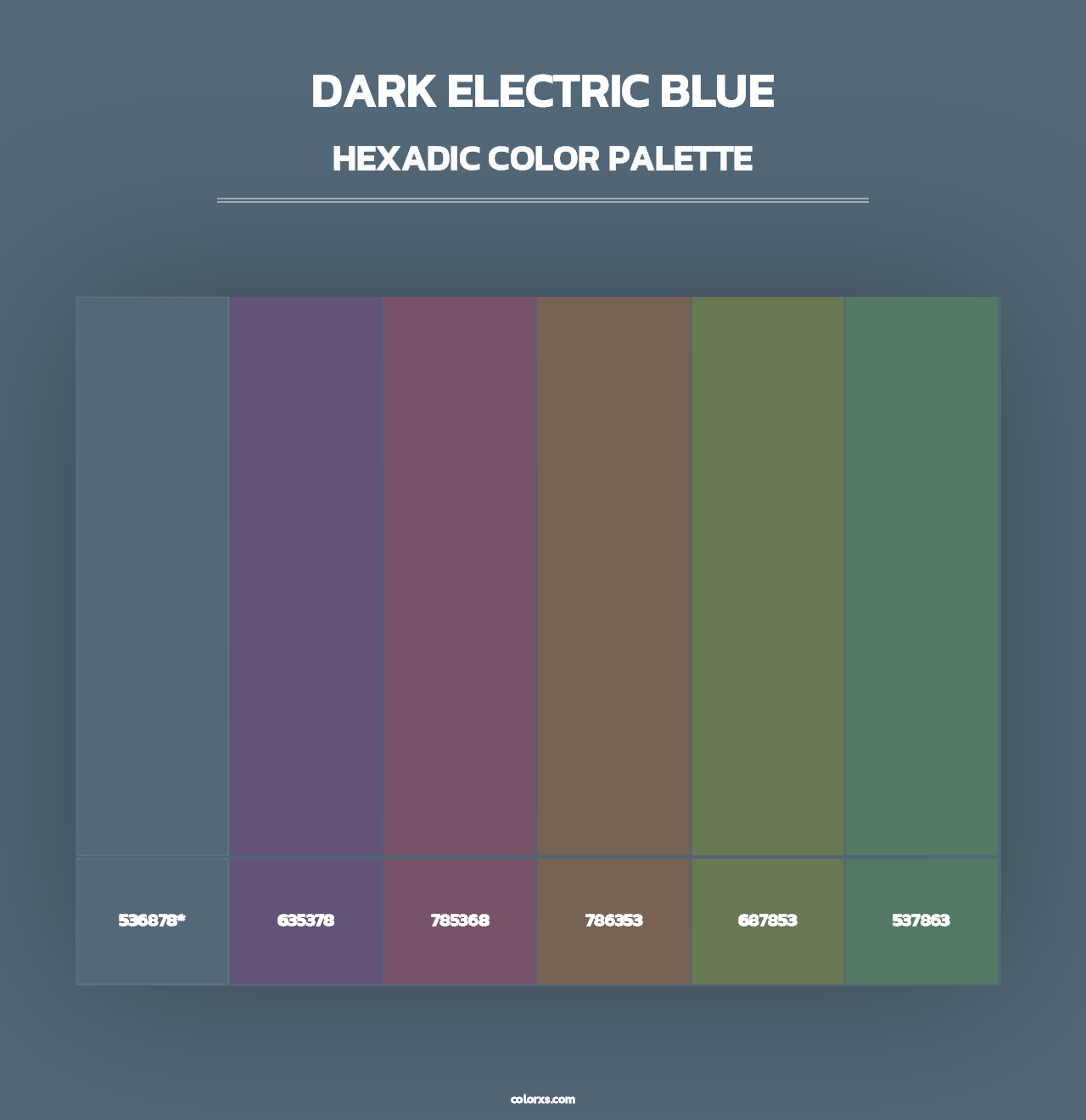 Dark Electric Blue - Hexadic Color Palette