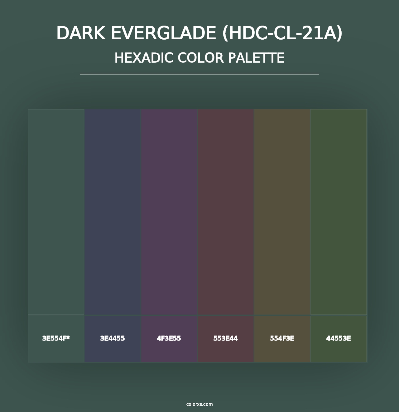 Dark Everglade (HDC-CL-21A) - Hexadic Color Palette