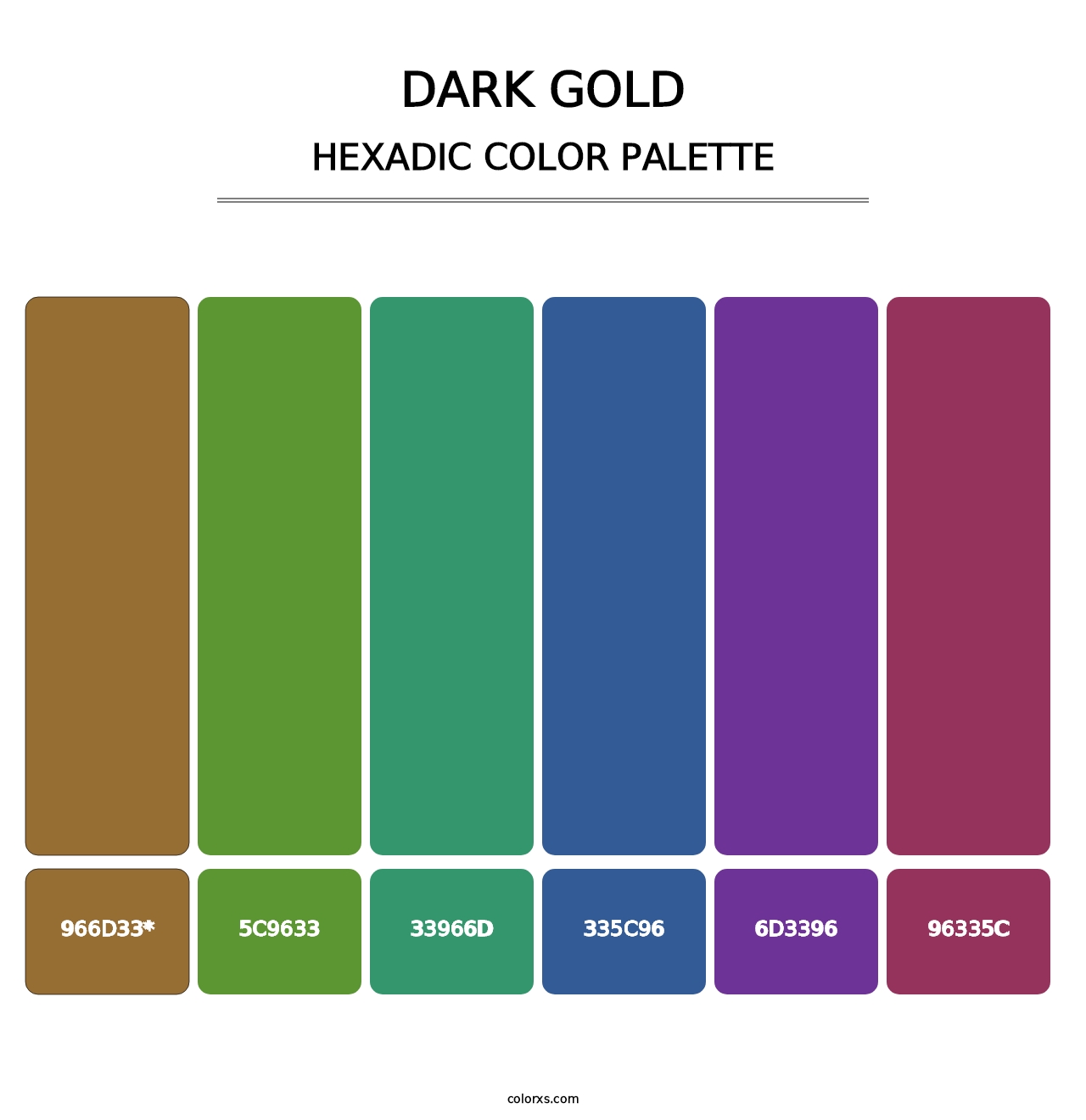 Dark Gold - Hexadic Color Palette