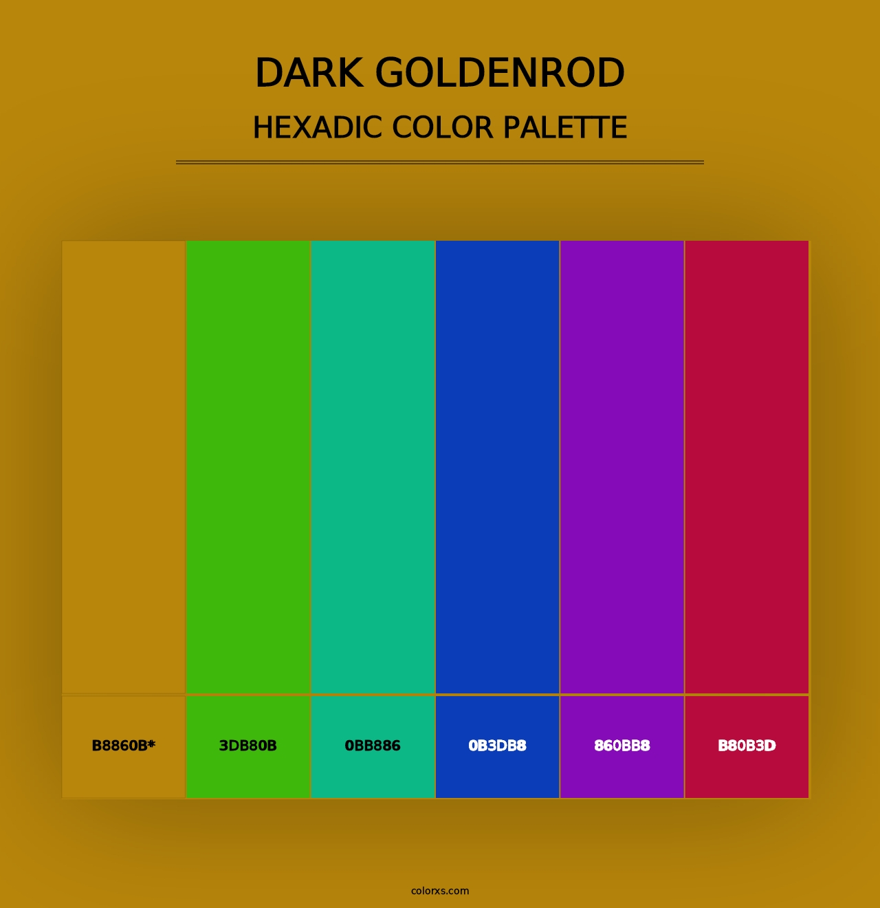 Dark Goldenrod - Hexadic Color Palette