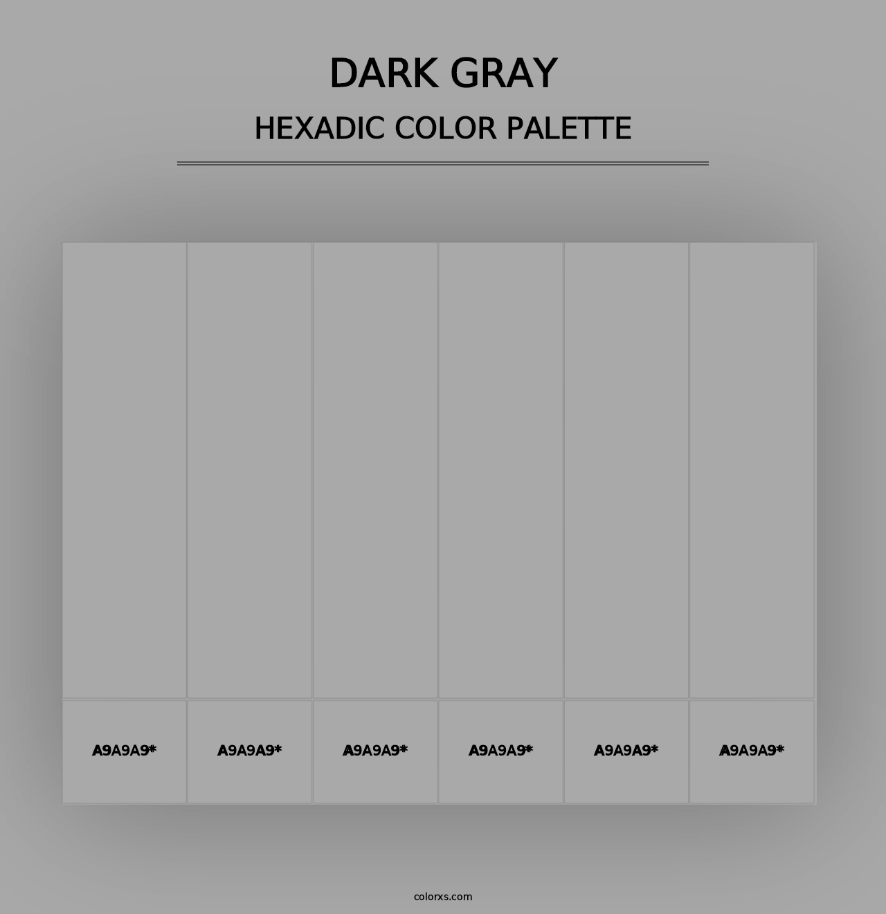 Dark Gray - Hexadic Color Palette