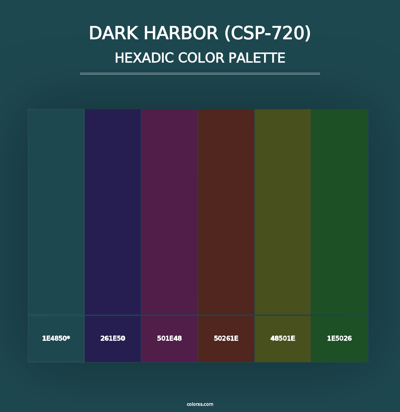 Dark Harbor (CSP-720) - Hexadic Color Palette