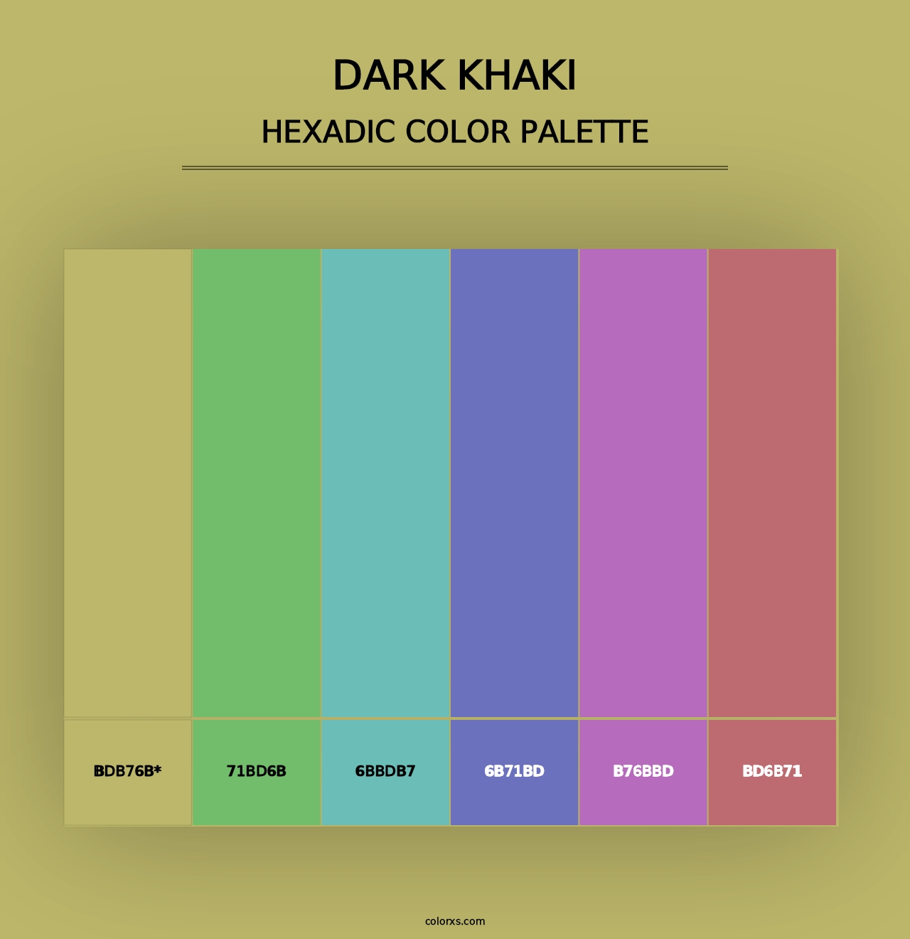 Dark Khaki - Hexadic Color Palette