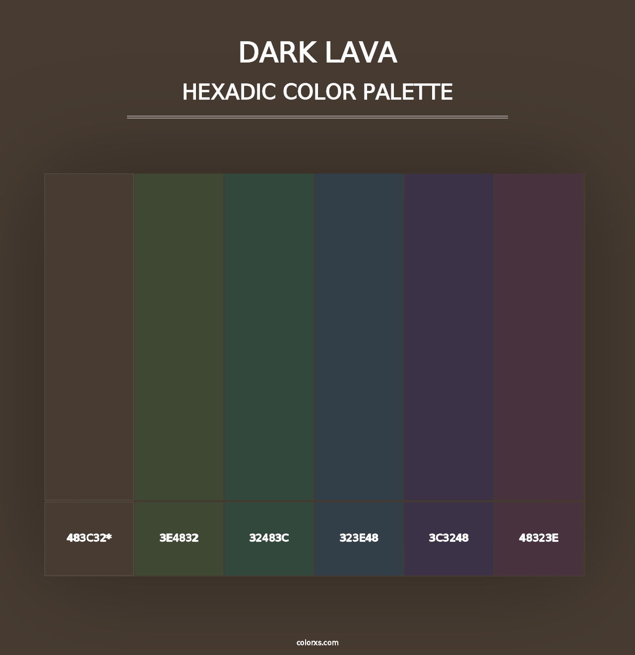 Dark Lava - Hexadic Color Palette