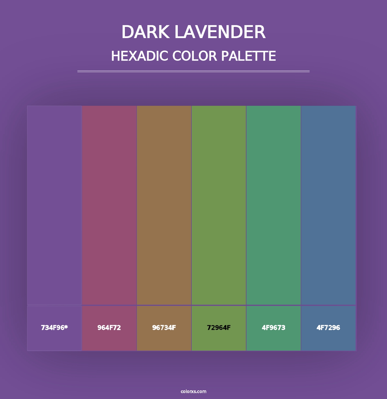 Dark Lavender - Hexadic Color Palette