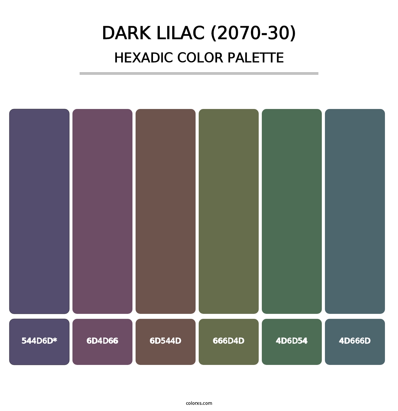 Dark Lilac (2070-30) - Hexadic Color Palette