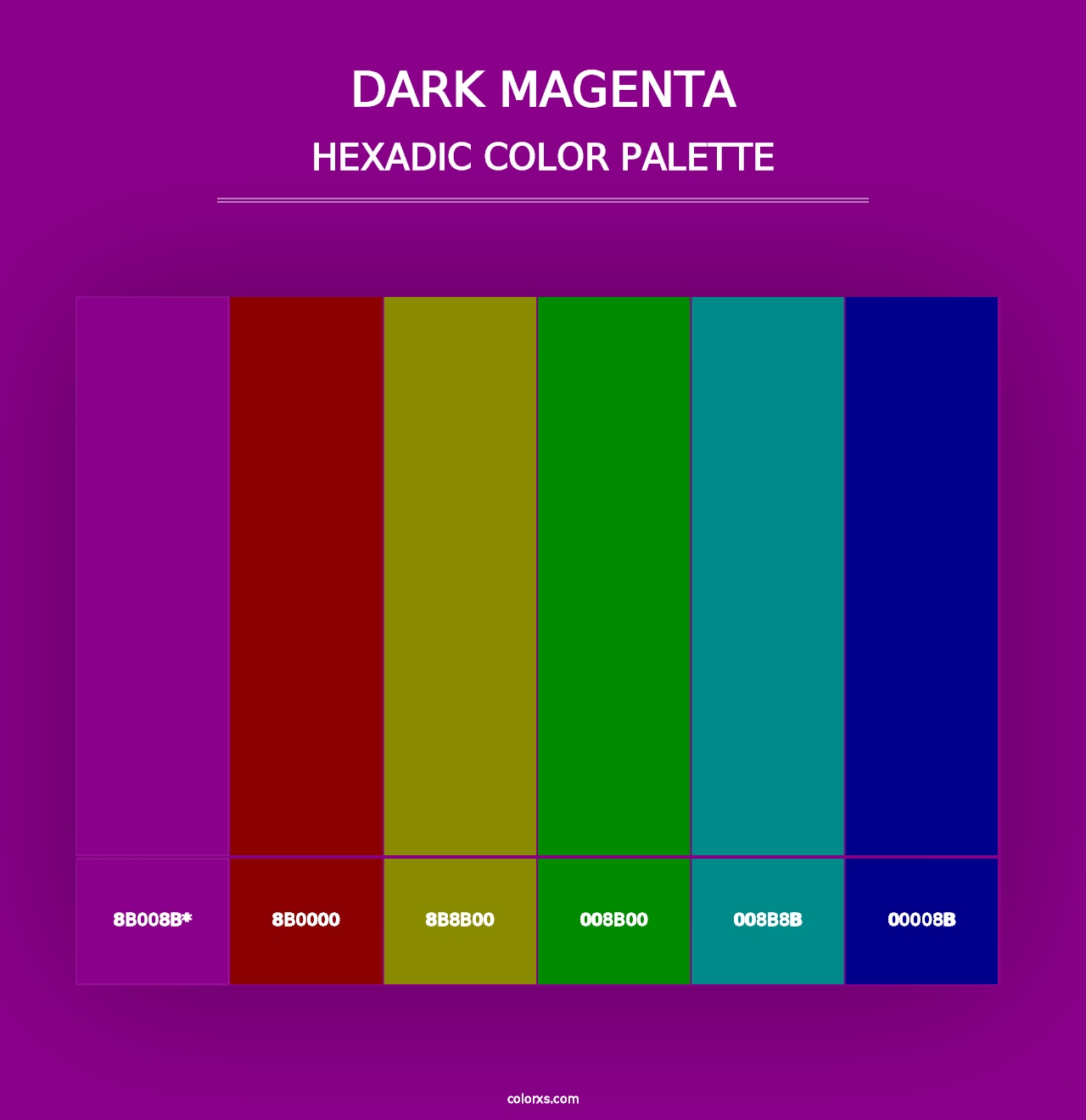 Dark Magenta - Hexadic Color Palette