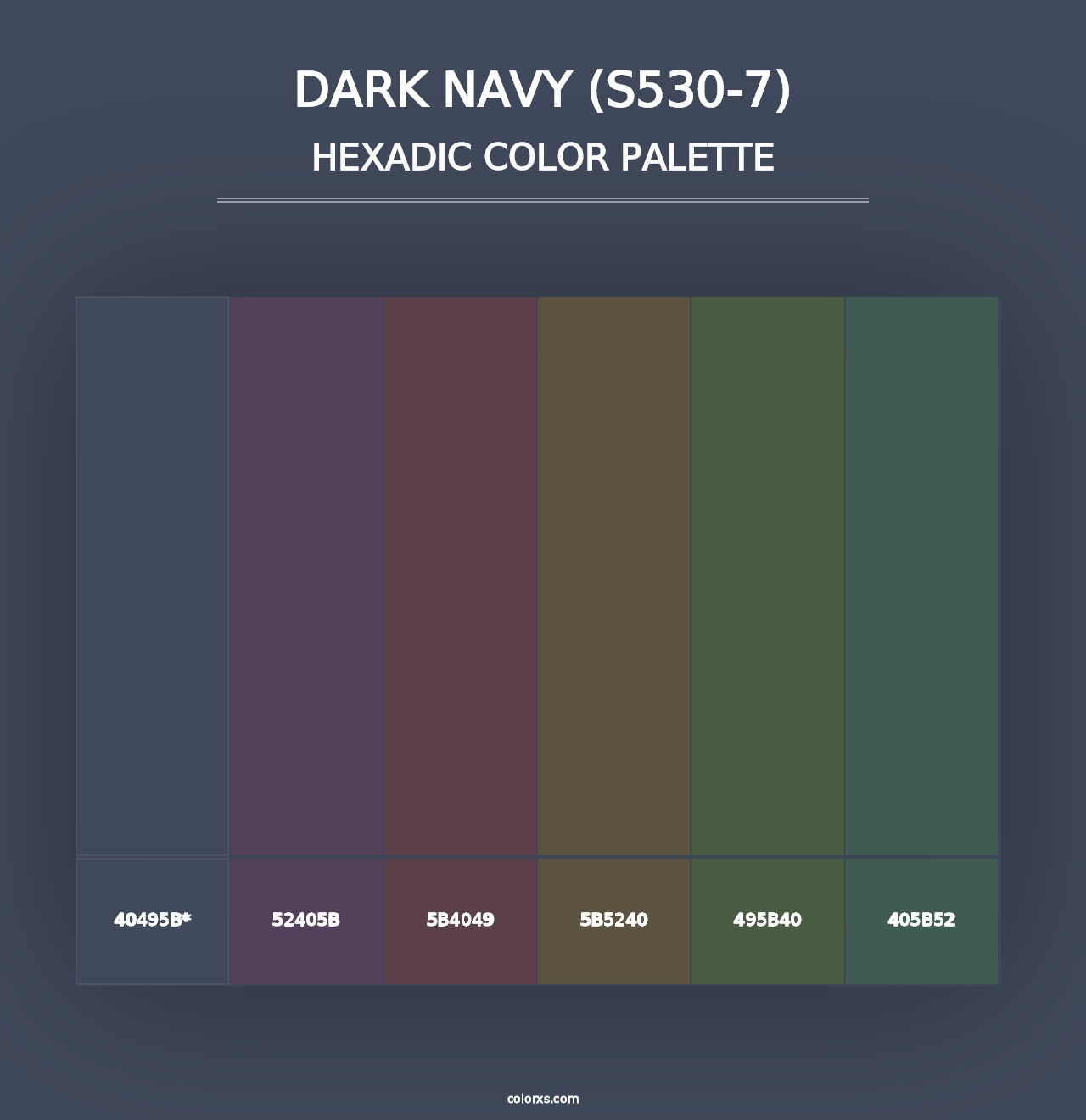 Dark Navy (S530-7) - Hexadic Color Palette