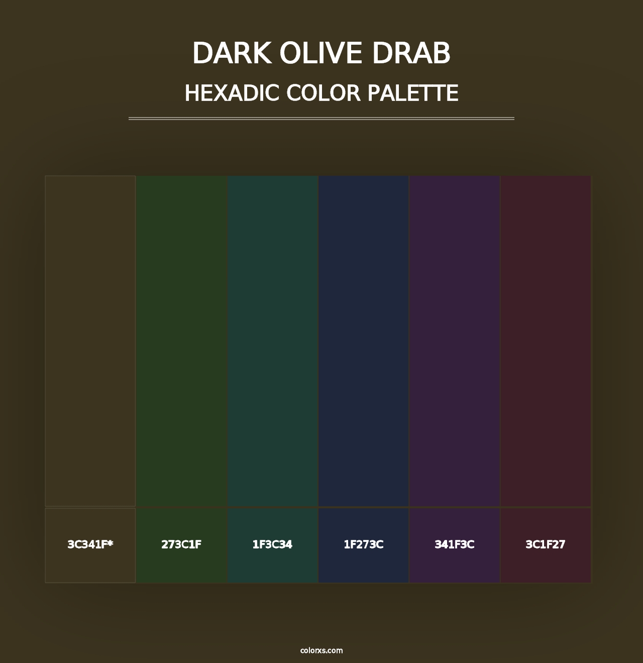 Dark Olive Drab - Hexadic Color Palette