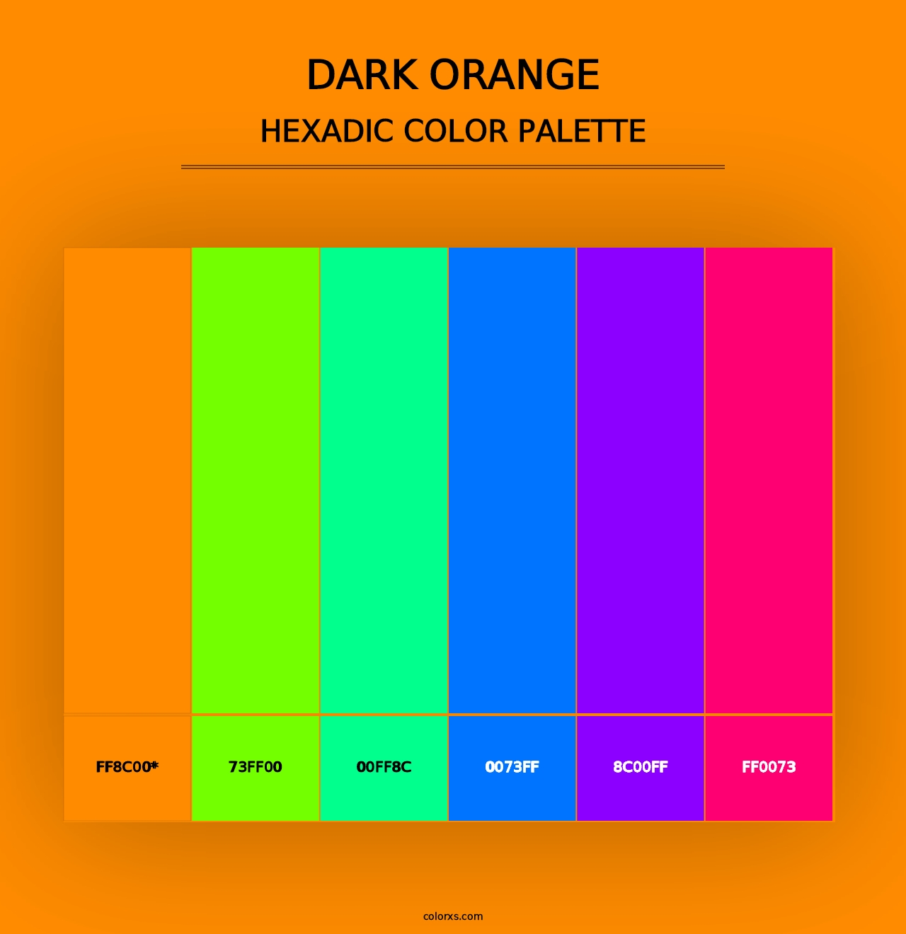 Dark Orange - Hexadic Color Palette