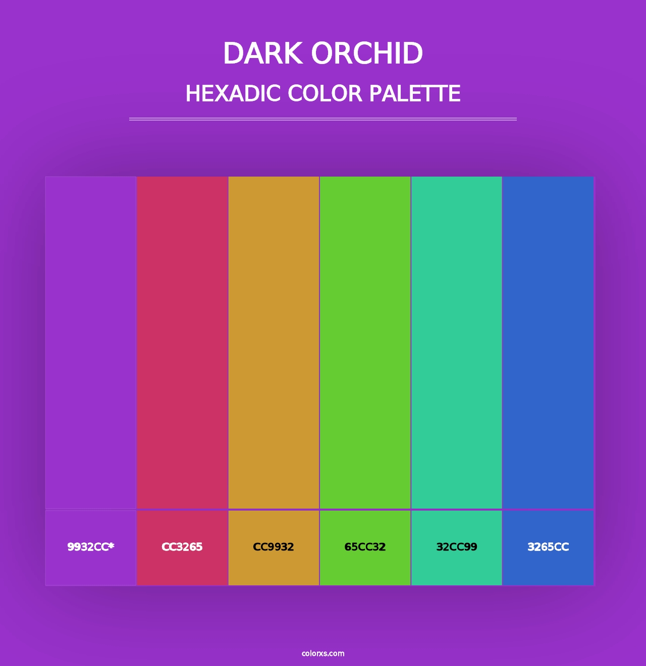 Dark Orchid - Hexadic Color Palette