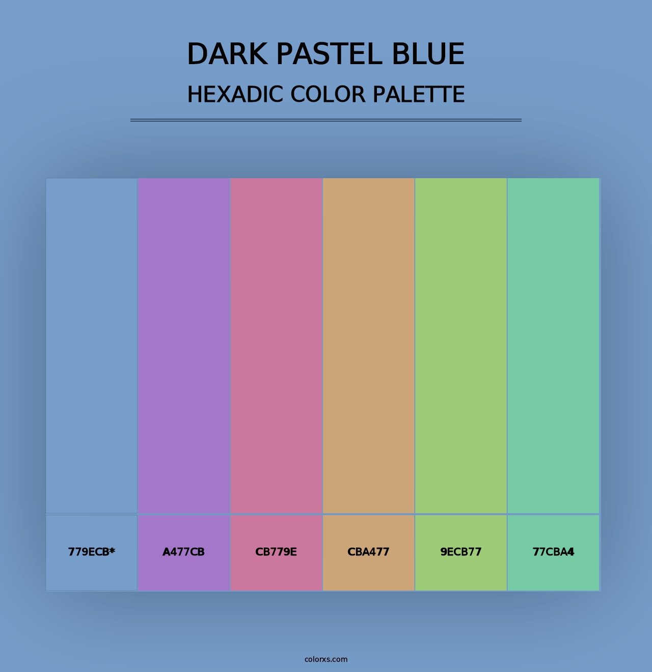 Dark Pastel Blue - Hexadic Color Palette