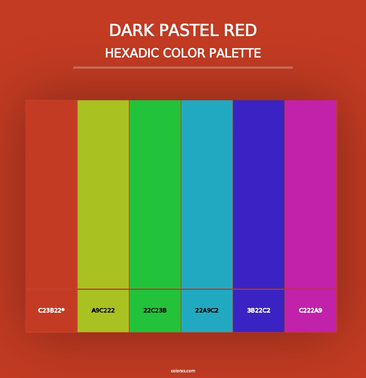 Dark Pastel Red - Hexadic Color Palette