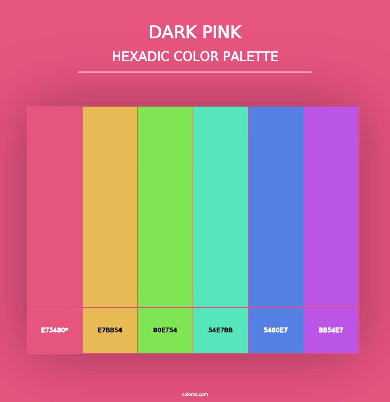 Dark Pink - Hexadic Color Palette