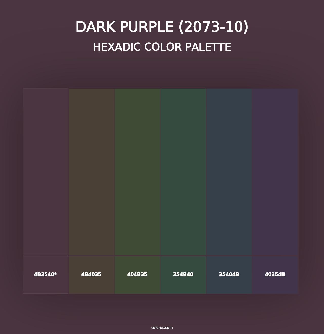 Dark Purple (2073-10) - Hexadic Color Palette