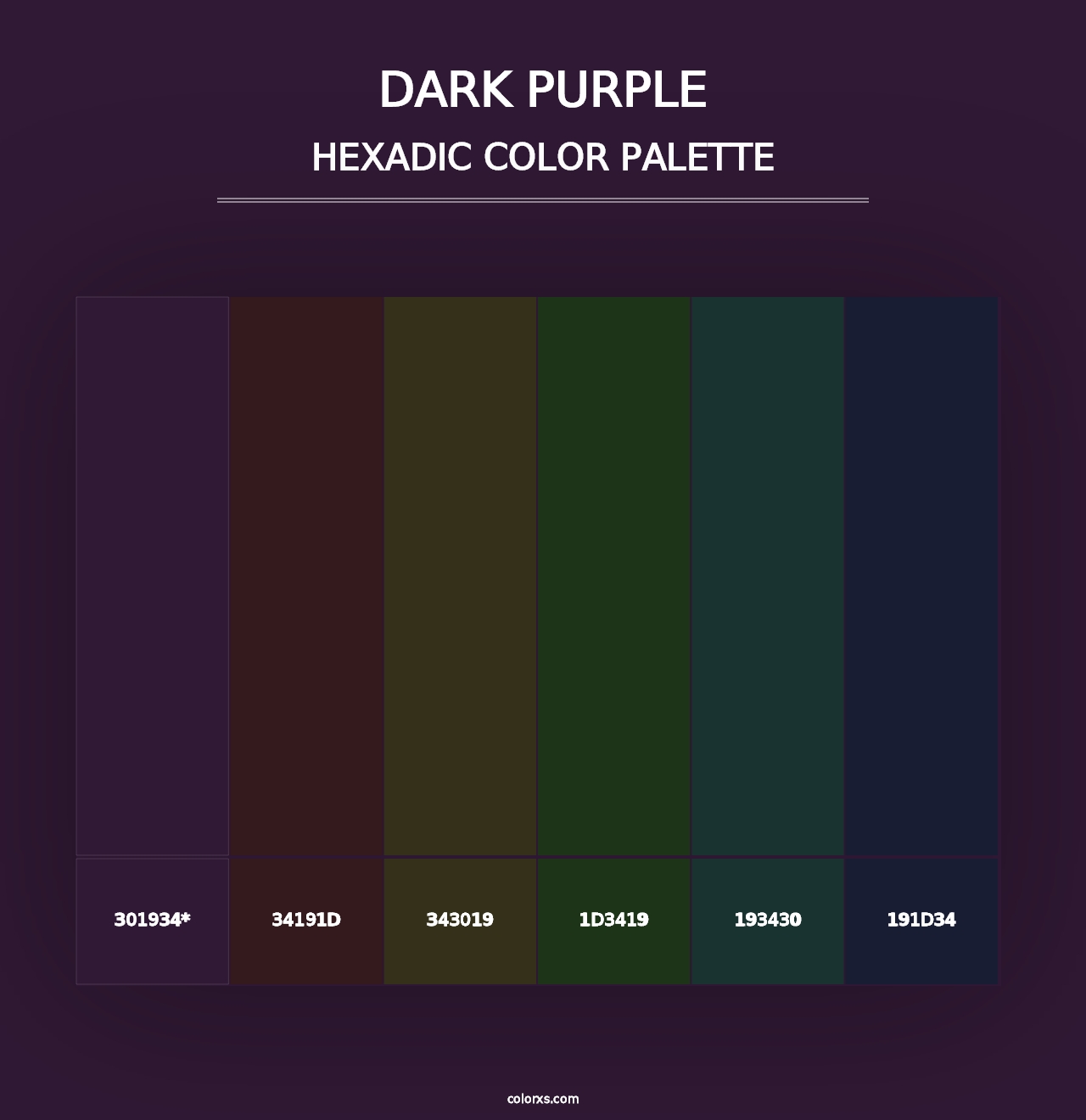 Dark Purple - Hexadic Color Palette