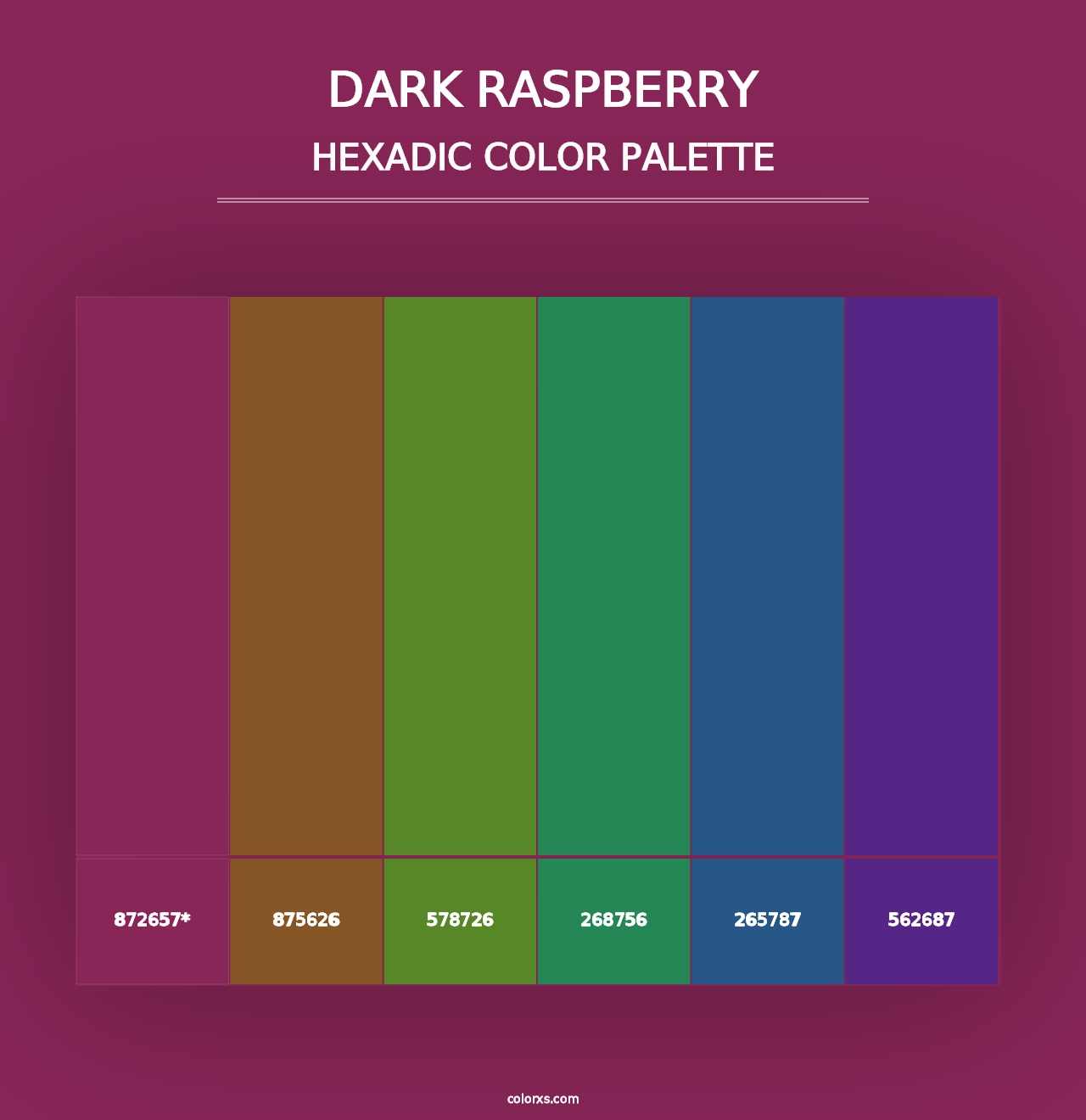 Dark Raspberry - Hexadic Color Palette