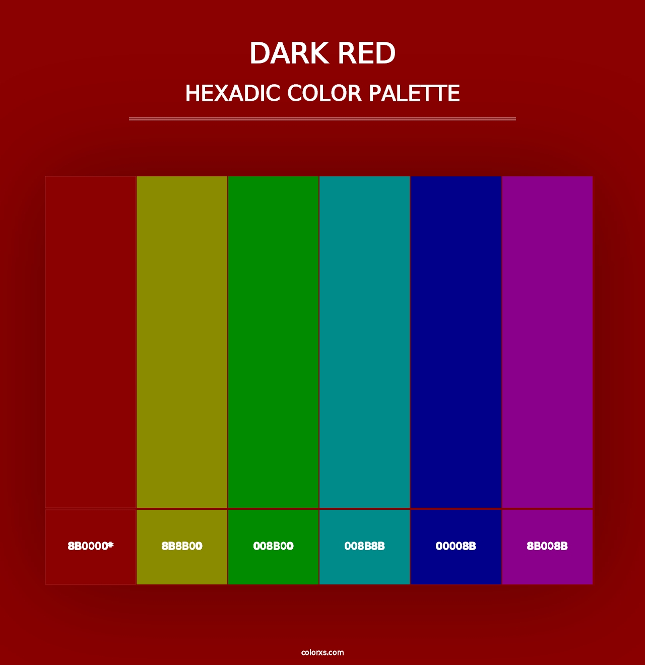 Dark Red - Hexadic Color Palette