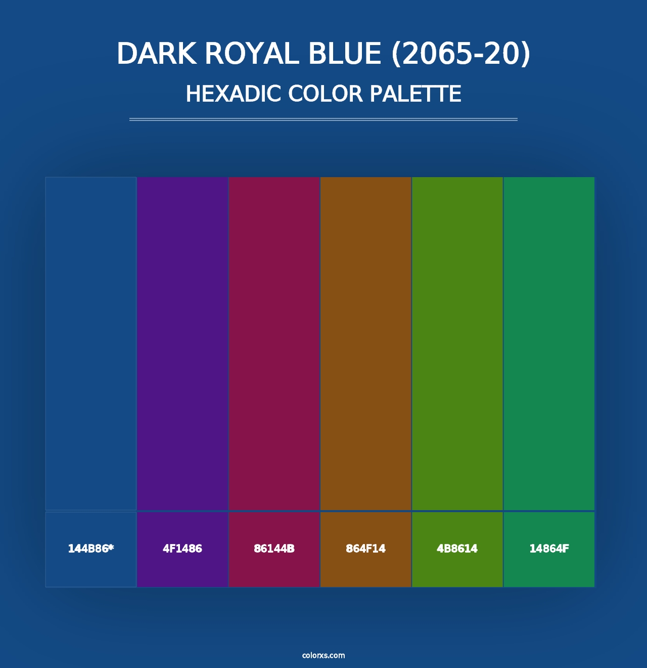 Dark Royal Blue (2065-20) - Hexadic Color Palette